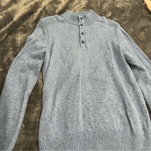 GAP Blue Button-Up Sweater